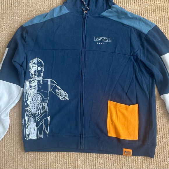 Disney Star Wars Droid Depod C-3PO Hoodie Astromech 3PO-Series Protocol SZ L - Picture 7 of 15